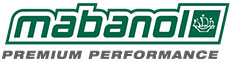 Mabanol-Logo mit grünem Text und einem Schiffssymbol, darunter „PREMIUM PERFORMANCE“ in Grau.